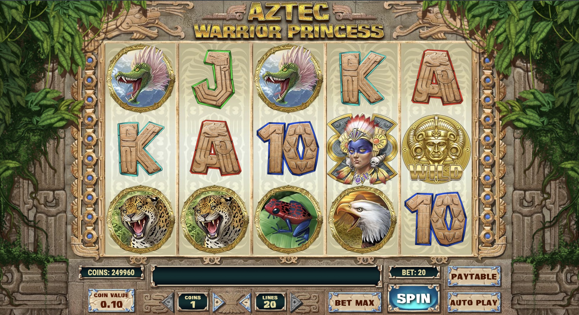 Lex casino     Aztec Warrior Princess   Play'n GO